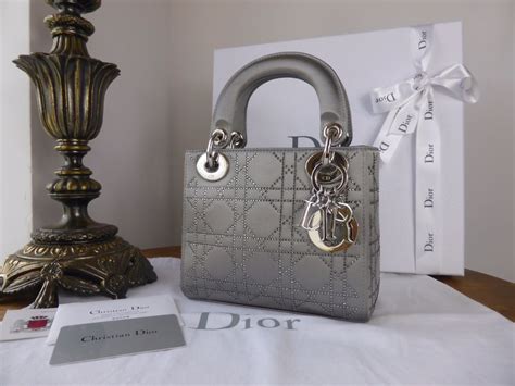 Mini Lady Dior Bag Metallic Silver